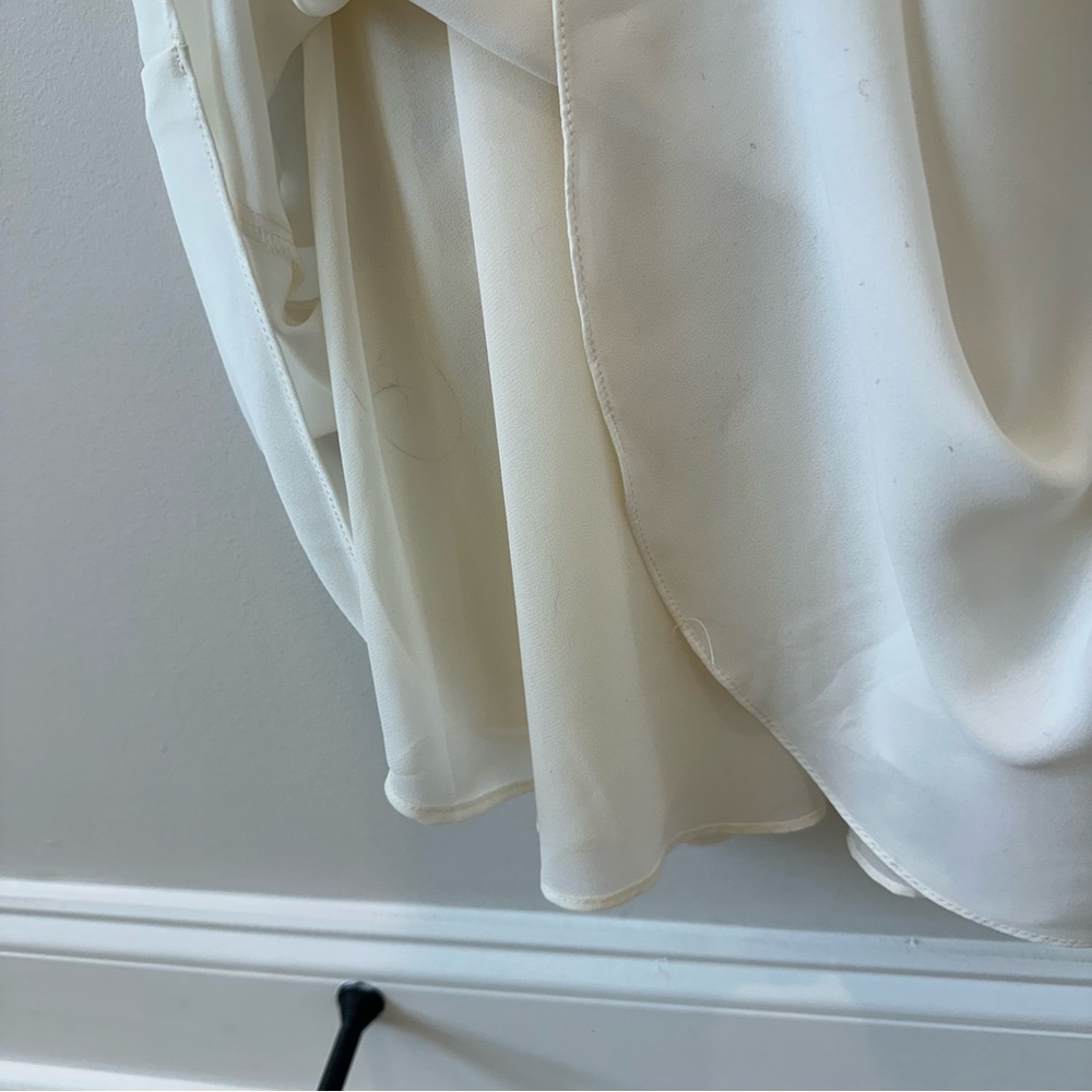 Zara White Criss Cross Spaghetti Strap Maxi Dress Maternity Bridal Shower Bride - Picture 7 of 10